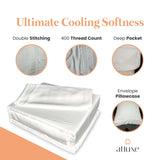 Premium Viscose Bamboo Sheet Set. WHITE,  4 Piece Set, Silky Feeling and Exquisitely Soft, 18- Inch- Deep Pockets