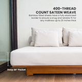 Premium Viscose Bamboo Sheet Set. WHITE