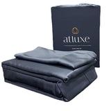 Premium Viscose from Bamboo Bedsheet, 4 Piece Set, Silky Feeling & Exquisitely Soft, 18-Inch-Deep Pockets, Slate Blue